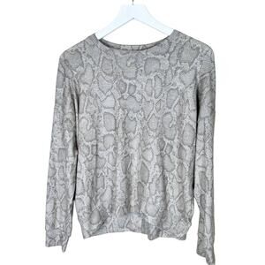 Sundry Snake Print Pullover Drapey‎ Sweater